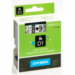 Dymo D1 tape 24 mm. sort/klar 53710
