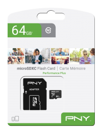 Hukommelsekort Micro SDXC 64 GB Class 10 m/adapter PNY32129 Hukommelsekort Micro SDXC 64 GB Class 10 m/adapter PNY32129 - Image 1