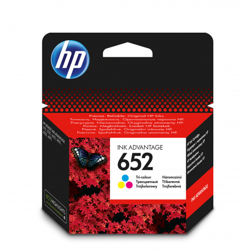 Blækpatron HP 652 Color (200 sider)