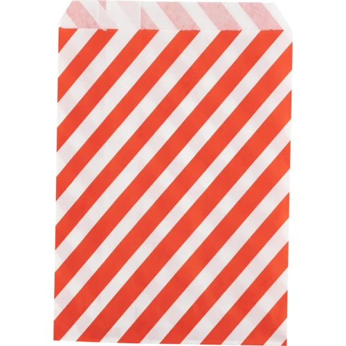 Slikpose 12×17,5 cm. rød/hvid (250 stk.)