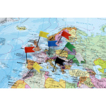 Markeringsflag m/nål til tavler og kort (40 stk.)