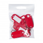 Nøglering med indstik 10 stk. (Rød) 499007