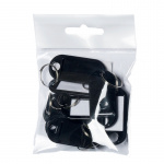 Nøglering med indstik 10 stk. (sort) 477010