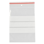 Lynlåspose100x150 mm med skrivefelt og rundt ophængshul – fødevaregodkendt minigrip pose