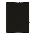 Elastikmappe PP plast, A4 (sort)