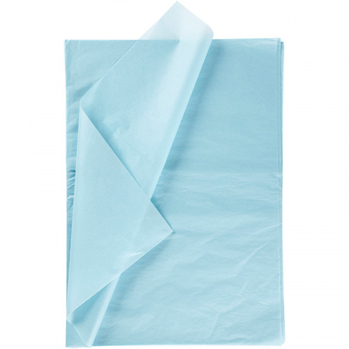 Silkepapir lysblå 50×70 cm. (25 ark)