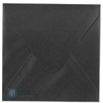 Kuvert 15x15 cm. 120 gr. metallic sort (10 stk.)