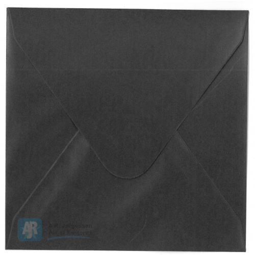 Kuvert 15×15 cm. 120 gr. metallic sort (10 stk.)