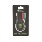 Audio adaptor WHITE SHARK 3,5 mm. x 2 F. 3PIN - 3,5 mm. M. 4PIN (20 cm.) WS354P
