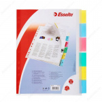 Plastlomme m/index Esselte 130 my. A4 maxi 6 faner
