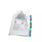 Plastlomme m/index Esselte 130 my. A4 maxi 12 faner