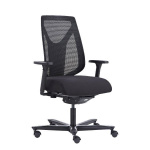 Kontorstol m/netryg model 5608, u/armlæn sort