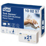 Papirhåndklæde Tork Xpress H2 Premium Extra Soft 2-lag (21x100 ark) 100297