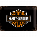 Metalskilt "Harley Davidson Motor Cycles" 20x30 cm.