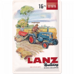 Metalskilt "LANZ Bulldog" 20x30 cm.
