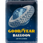 Metalskilt "GOOD YEAR Balloon all-weather" 30x40 cm.