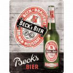 Metalskilt "Beck´s Bier" 30x40 cm.