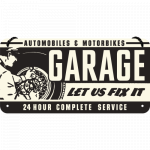 Metalskilt m/snor "GARAGE Let us fix it" - Image 2