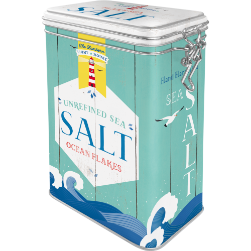 Metaldåse med lukke-clip “Salt” Metaldåse med lukke-clip "Salt" - Image 1