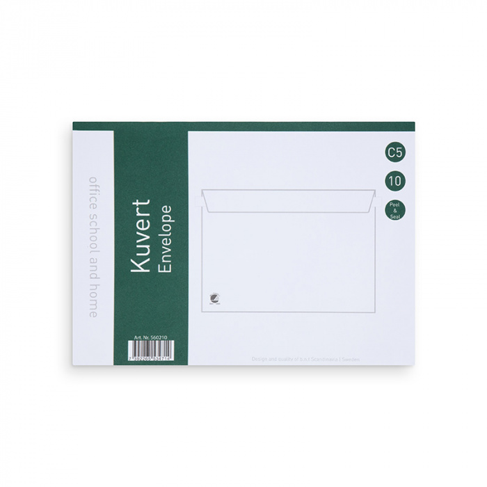 Konvolutter C5, 80 gr. (10 stk.) - Image 1