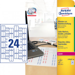 Avery L7950-20 kabeletiketter 60x40 mm. (20 ark)