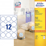 Etiket Avery Ø60 mm. hvid L3416-100