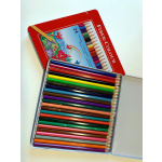 Farveblyanter Fiber-Colour i metalæske (24 stk)