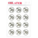 Oblater 70 år, guld (24 stk.)