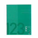 Kladdehæfte 17x21 cm. 20 kvadr. 5 mm. 32 sider mørk grøn 100051995 701115