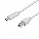 USB 2.0 printerkabel, USB-C male to USB-B male 1 mtr.