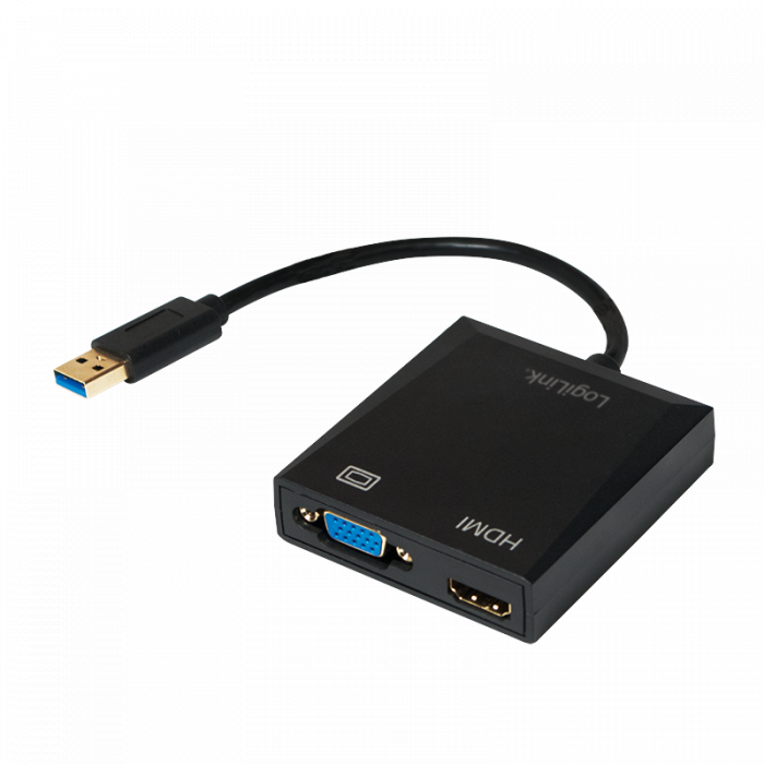 LogiLink USB display adapter, USB 3.0 til VGA/HDMI - Image 1