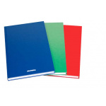 Protokol A4 m/200 blanke sider fås i blå, grøn eller rød