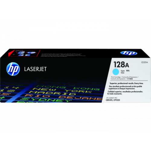 Lasertoner HP CE321A / 128A Cyan (1.300 sider)