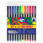 Fiberpenne 0,7 mm. ass. farver (12 stk)