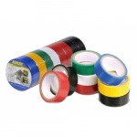 Isolerbånd 8 ruller ass. farver 18 mm. x 5 mtr.