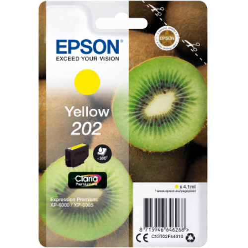Blækpatroner Epson T202, Yellow (Kiwi)