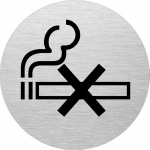 Skilt Rygning Forbudt alu Ø75 mm. 680400