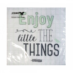Serviet 3-lags 25×25 cm. pk./20 stk "Enjoy the little things"