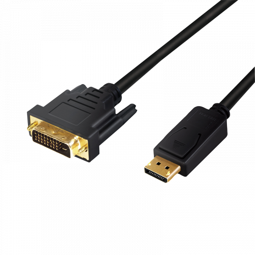 Displayport til DVI kabel Logilink® 1 mtr. sort