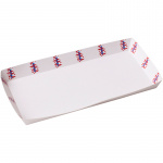 Pølsebakke m/kant 200x90x20 mm. indvendigt tryk (100 stk.)