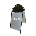 Gadeskilt 50x70 cm. GOTIK, sort