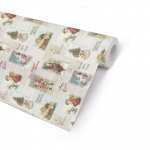 Gavepapir Økonom jul "Greetings" 57 cm.