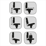 Kontorstol Model 1508 m/multifunktion u/armlæn - Image 3