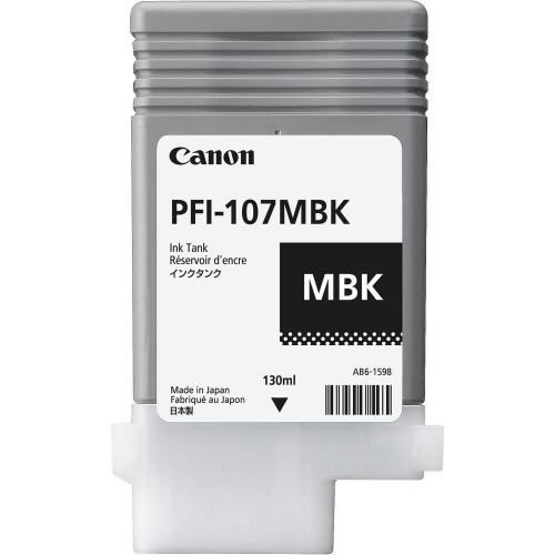 Blæktatron Canon PFI-107MBK Matt Sort (130 ml.)
