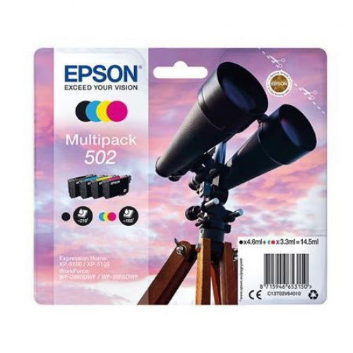 Blækpatroner Epson 502 BK,C,M,Y (Kikkert-serien)