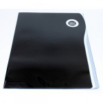 Plastomslag A4 m/3 rum Poly Rock sort