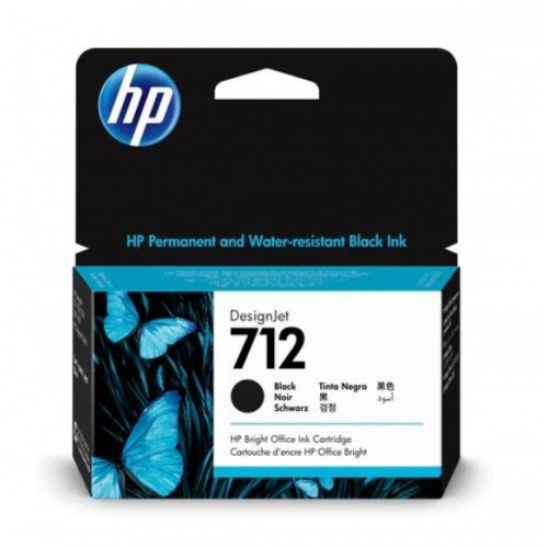 Emballage til HP 712 sort blækpatron, 38 ml