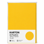 Karton A4 180 gr. 10 ark Solgul