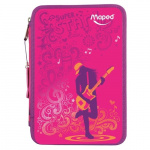 Penalhus dobbelt rum m/Super Star, rød (34 dele)