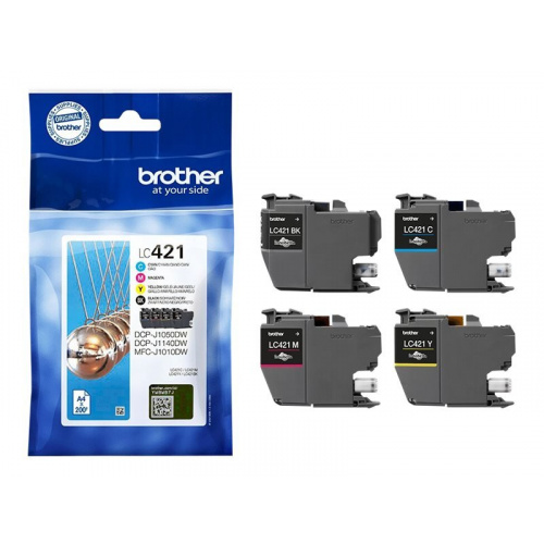Blækpatroner Brother LC421BK,C,M,Y (4-pak)